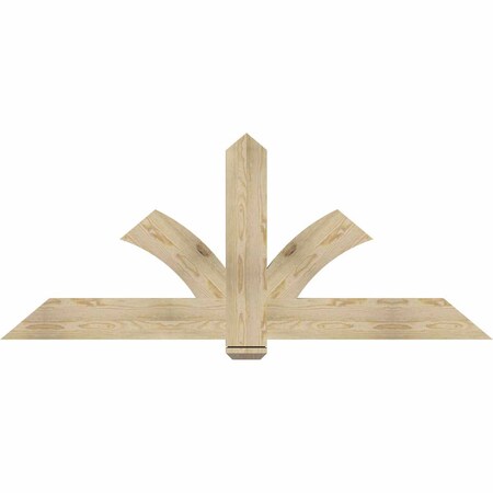Ekena Millwork Redmond Rough Sawn Timber Gable Bracket, Douglas Fir, 72"W x 30"H x 2"D x 6"F, 10/12 Pitch GBW072X30X0206RED00RDF